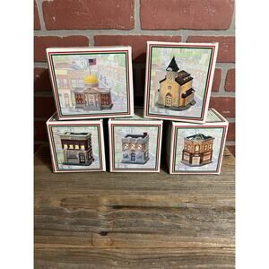 Home Town America Collection | 5 Piece Set Miniature Village Collection